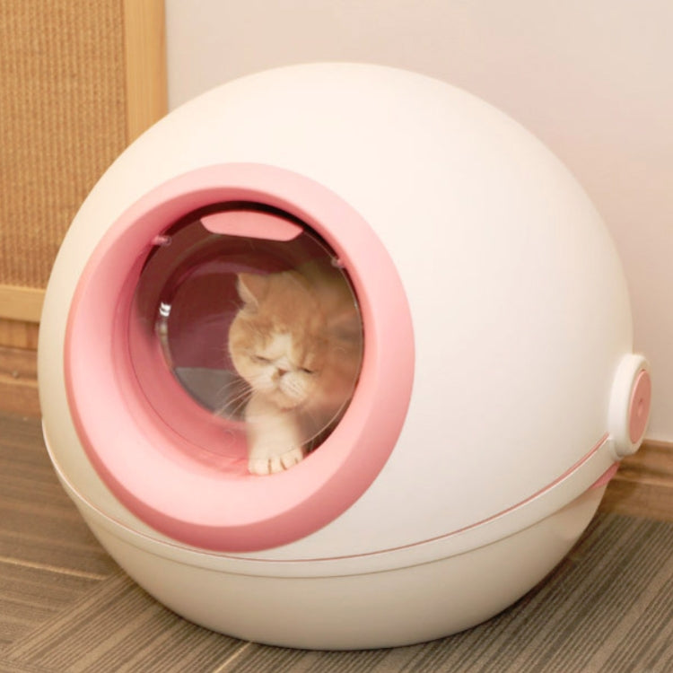 Cat Litter Box Fully Enclosed Flip Cover Splash-Proof Deodorant Pet Toilet