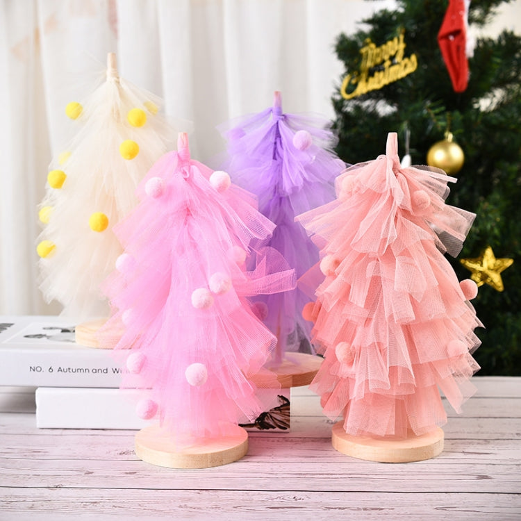Christmas Tree Skirt Desktop Ornaments Gauze Pine Party Decorations Christmas Decorations