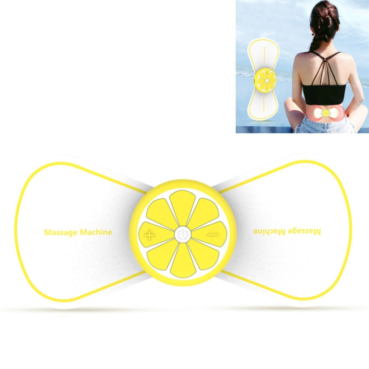 Silicone Mini Neck and Shoulder Massage Patch Multifunctional Pulse Cervical Massager(lemon)