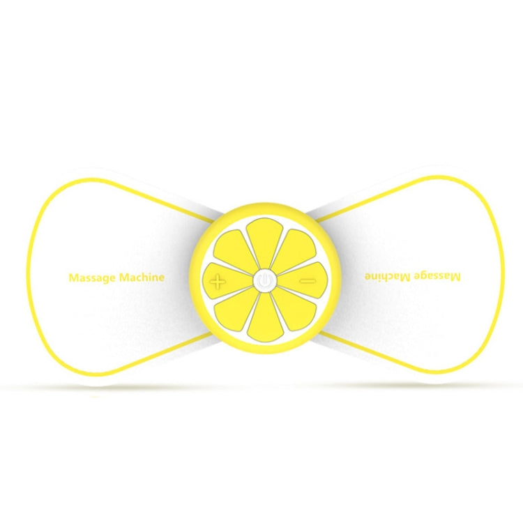 Silicone Mini Neck and Shoulder Massage Patch Multifunctional Pulse Cervical Massager(lemon)