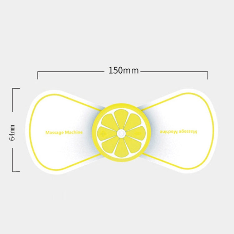 Silicone Mini Neck and Shoulder Massage Patch Multifunctional Pulse Cervical Massager(lemon)