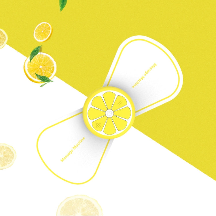 Silicone Mini Neck and Shoulder Massage Patch Multifunctional Pulse Cervical Massager(lemon)