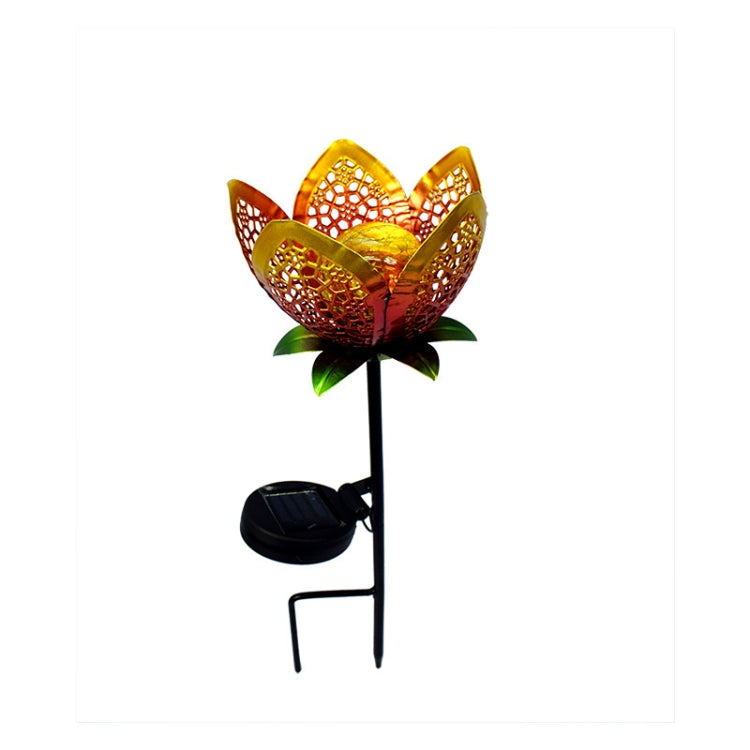 Solar Hollow Wrought Iron Flower Projection Lamp Outdoor Landscape Decorative Lamp