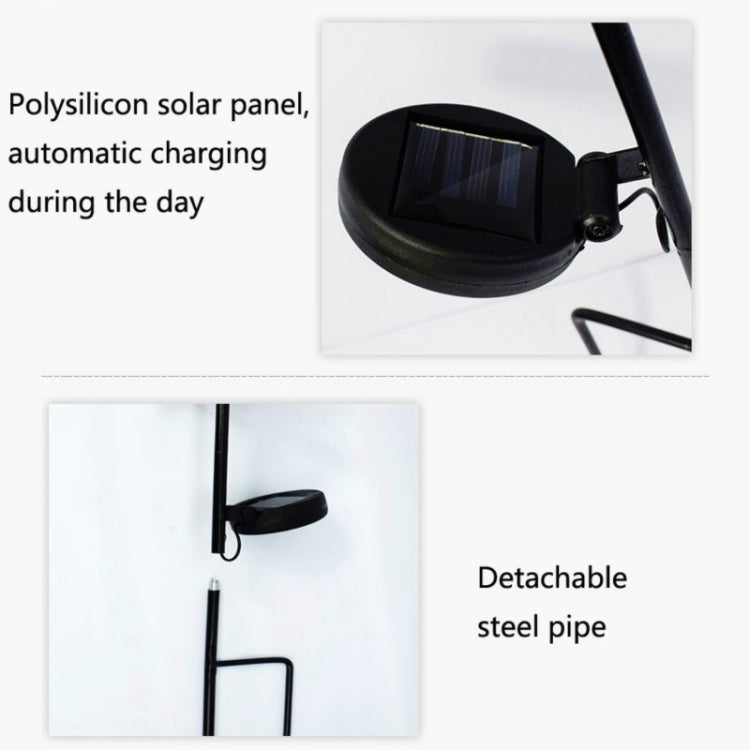 Solar Hollow Wrought Iron Flower Projection Lamp Outdoor Landscape Decorative Lamp