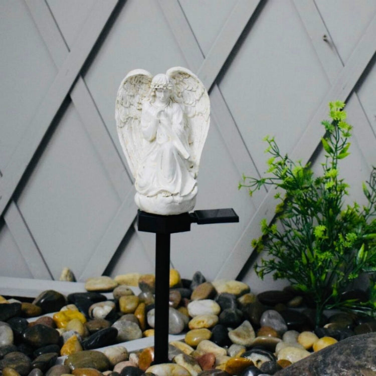 Solar Powered Resin Angel Shape Landscape Light Outdoor Led Garden Lawn Light