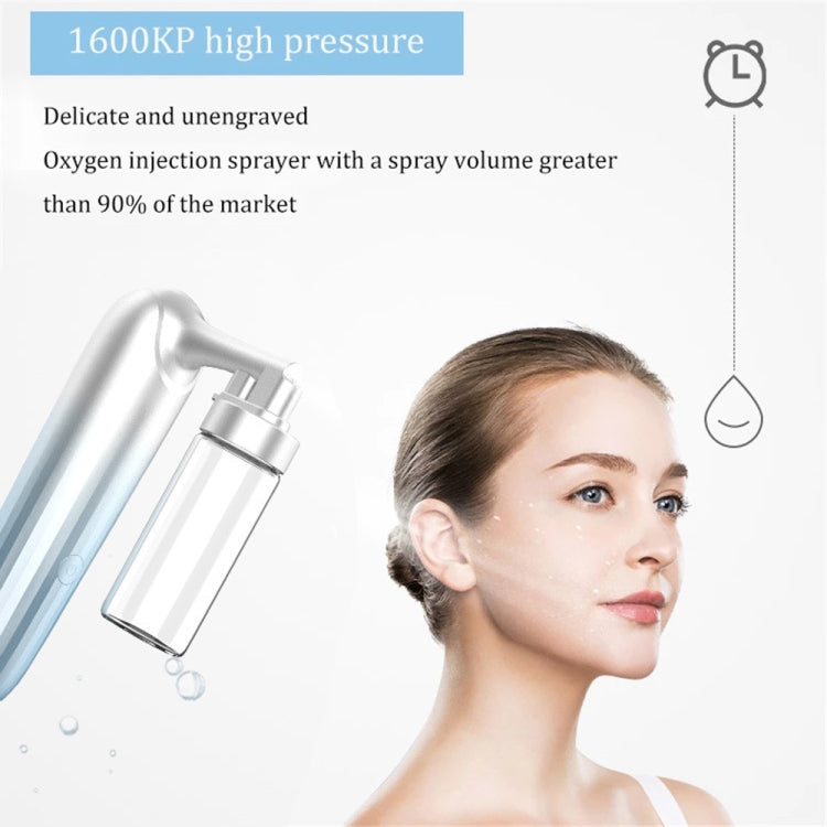 Handheld Nano-Spray Water Replenishment Device Portable Household Facial Beauty High-Pressure Oxygen Injection Device, Style:Short Pot