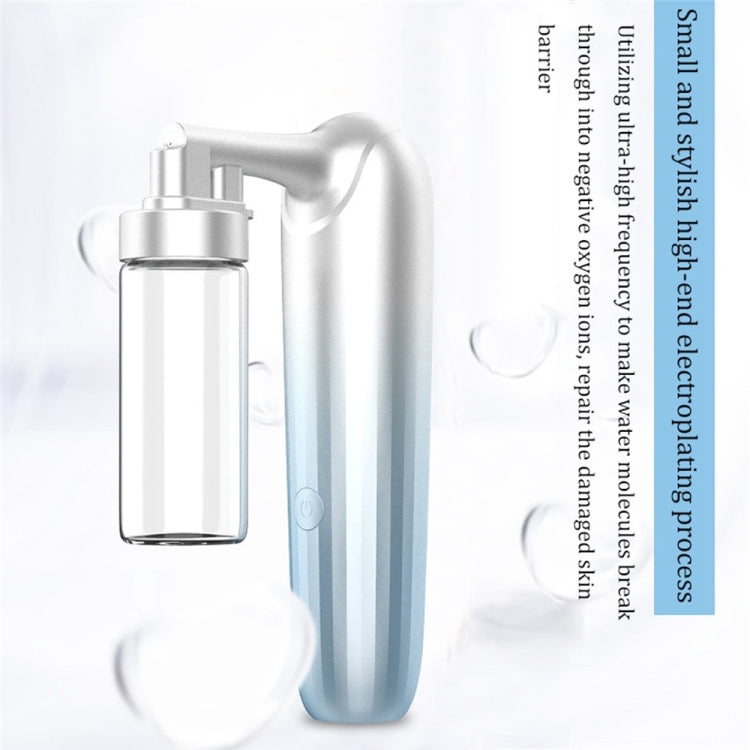 Handheld Nano-Spray Water Replenishment Device Portable Household Facial Beauty High-Pressure Oxygen Injection Device, Style:Short Pot