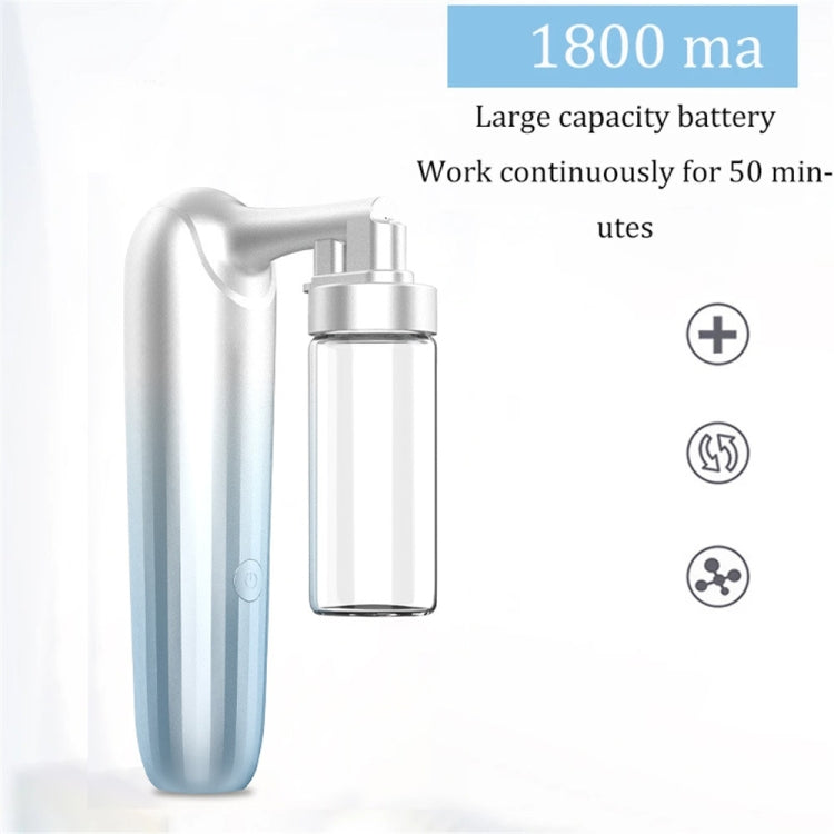 Handheld Nano-Spray Water Replenishment Device Portable Household Facial Beauty High-Pressure Oxygen Injection Device, Style:Short Pot