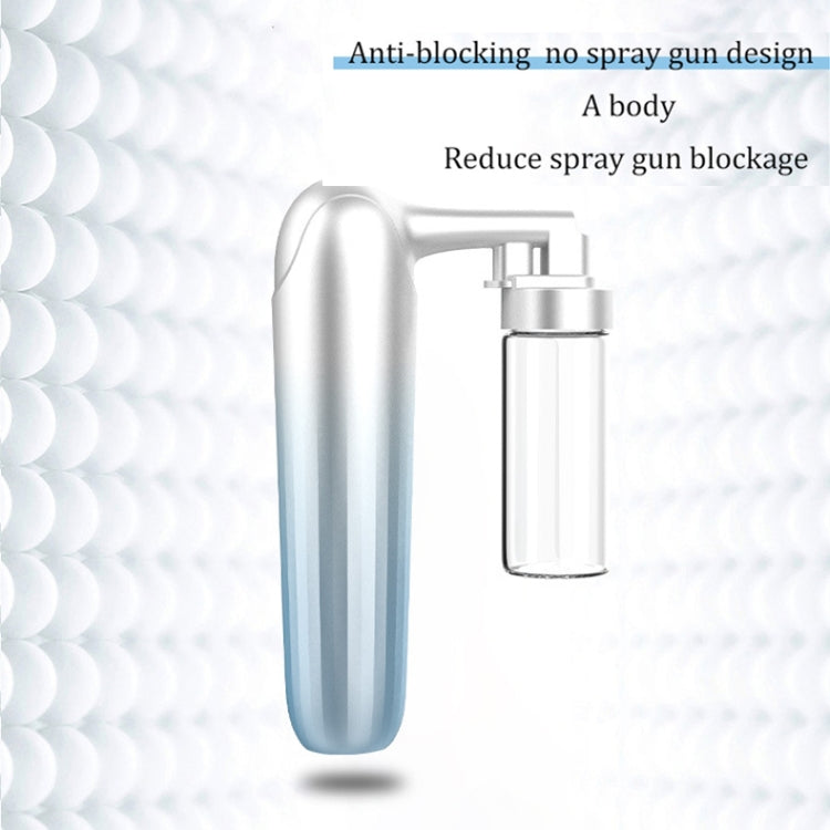 Handheld Nano-Spray Water Replenishment Device Portable Household Facial Beauty High-Pressure Oxygen Injection Device, Style:Short Pot
