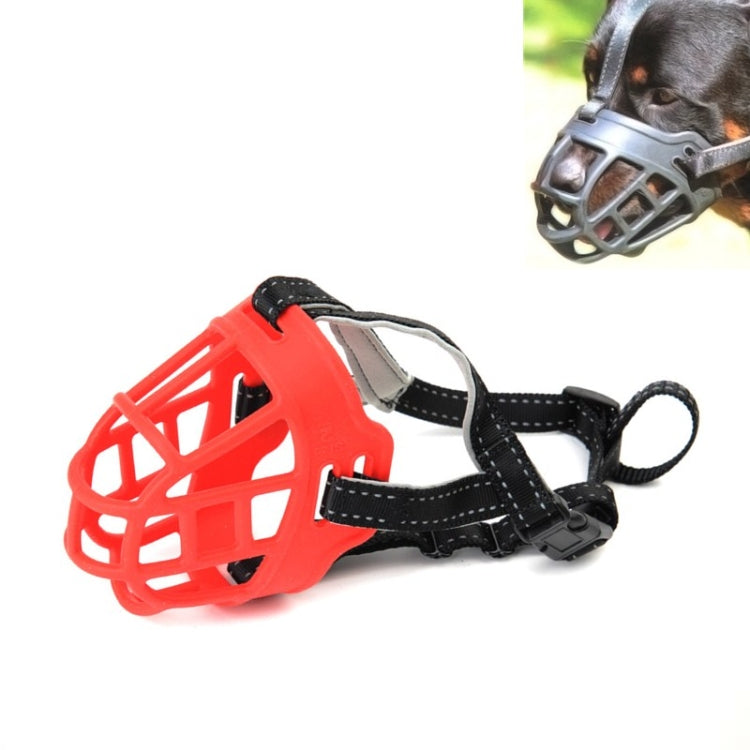 Mesh Breathable Silicone Anti-bite and Anti-call Pet Muzzle, Specification: Number 1