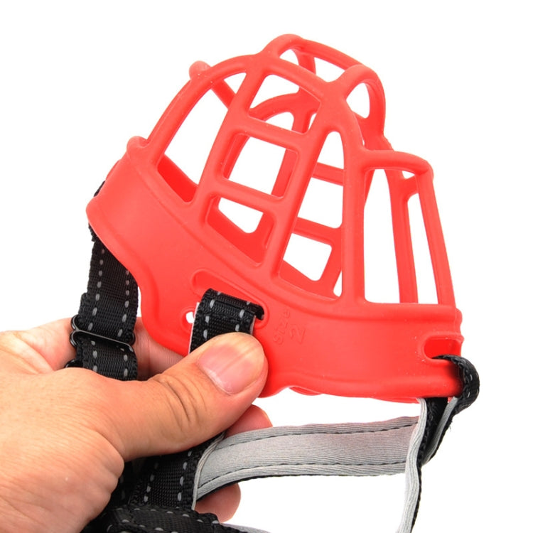 Mesh Breathable Silicone Anti-bite and Anti-call Pet Muzzle, Specification: Number 6