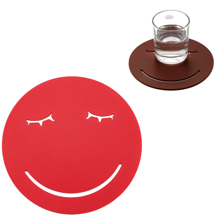3 PCS Smile Face Expression Shape Food Grade Silicone Placemat Household Insulation Pad Cartoon Expression Non-Slip Table Mat Microwave Heating Pad