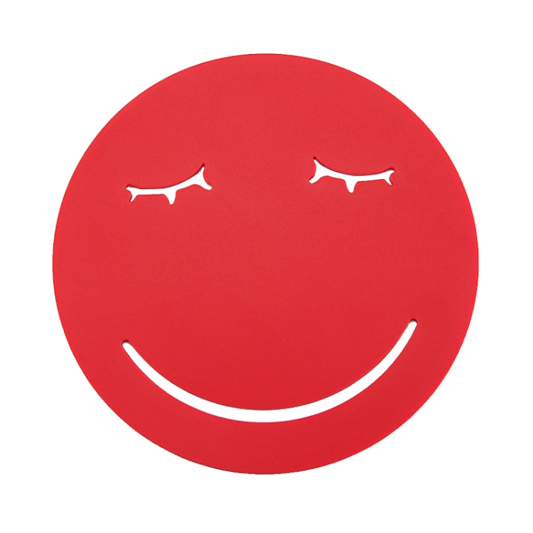 3 PCS Smile Face Expression Shape Food Grade Silicone Placemat Household Insulation Pad Cartoon Expression Non-Slip Table Mat Microwave Heating Pad
