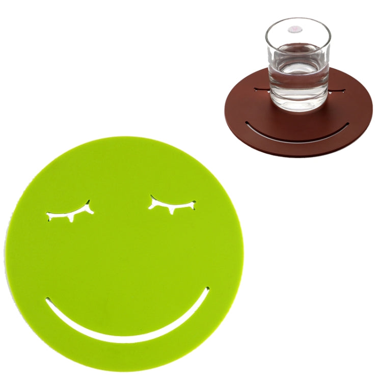 3 PCS Smile Face Expression Shape Food Grade Silicone Placemat Household Insulation Pad Cartoon Expression Non-Slip Table Mat Microwave Heating Pad