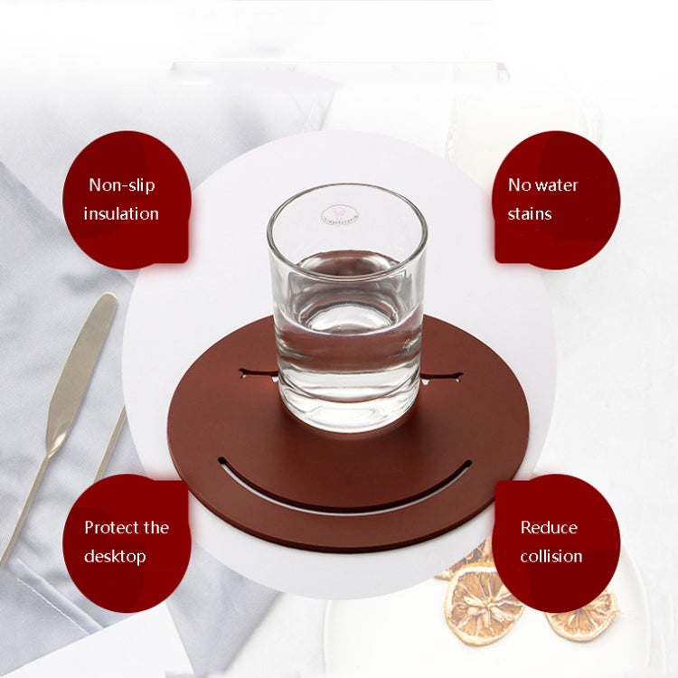 3 PCS Smile Face Expression Shape Food Grade Silicone Placemat Household Insulation Pad Cartoon Expression Non-Slip Table Mat Microwave Heating Pad