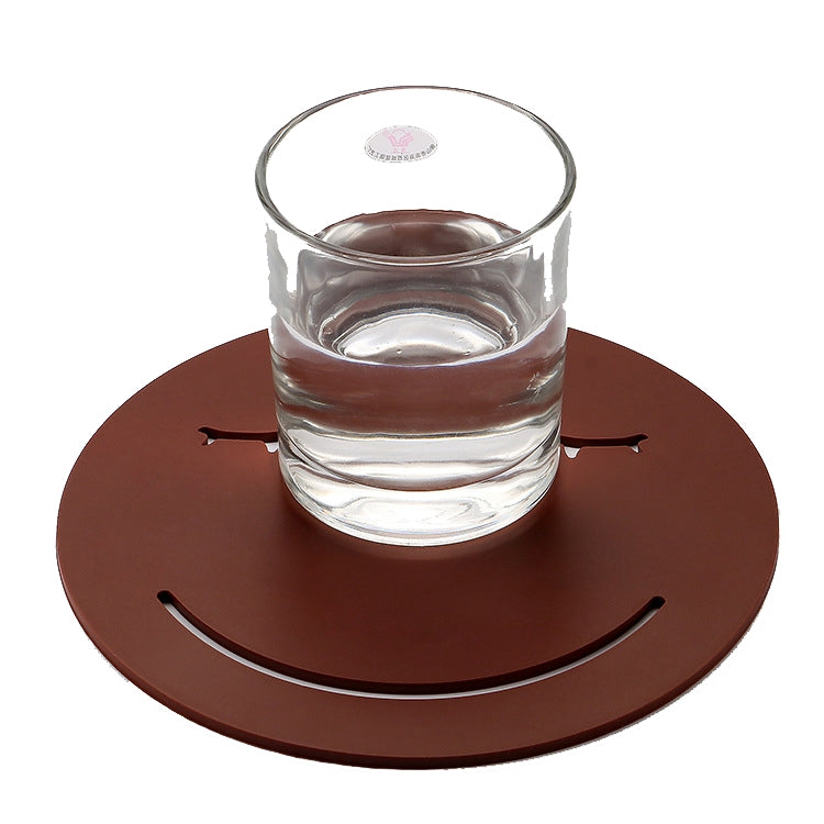 3 PCS Smile Face Expression Shape Food Grade Silicone Placemat Household Insulation Pad Cartoon Expression Non-Slip Table Mat Microwave Heating Pad
