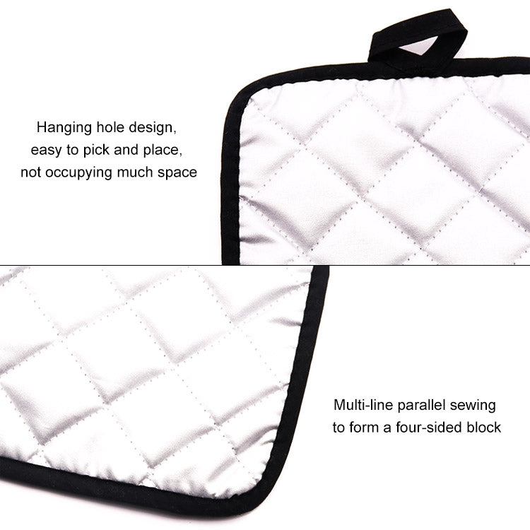 6 PCS Cotton Plaid Fabric Square Placemat Thick Insulation Coaster Household Microwave Oven Baking Anti-Scalding Pot Mat