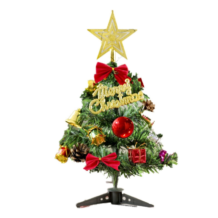 2 PCS Christmas Decoration Shopping Mall Decoration Supplies Desktop Mini Christmas Tree Set With Lights