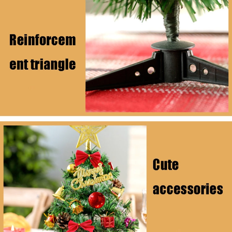 2 PCS Christmas Decoration Shopping Mall Decoration Supplies Desktop Mini Christmas Tree Set With Lights