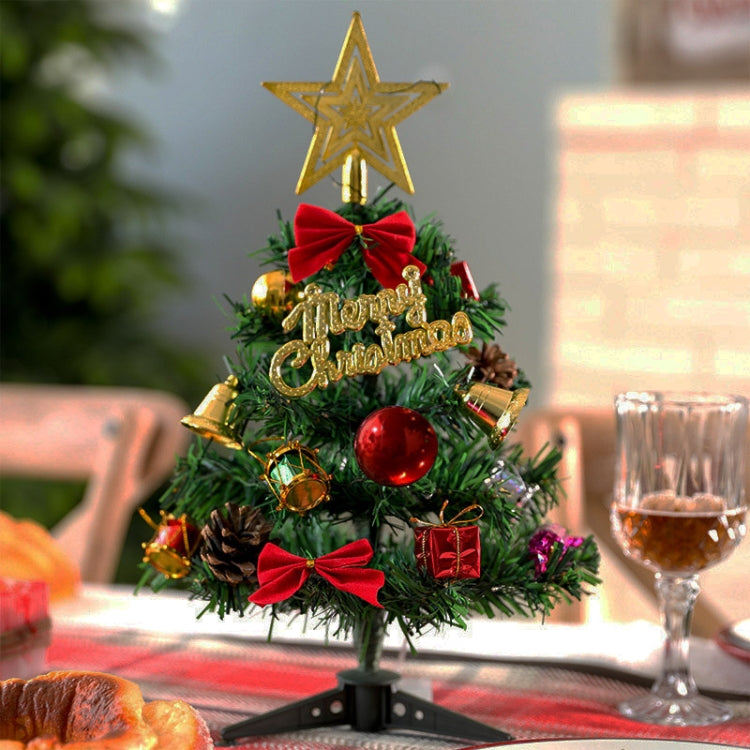 2 PCS Christmas Decoration Shopping Mall Decoration Supplies Desktop Mini Christmas Tree Set With Lights