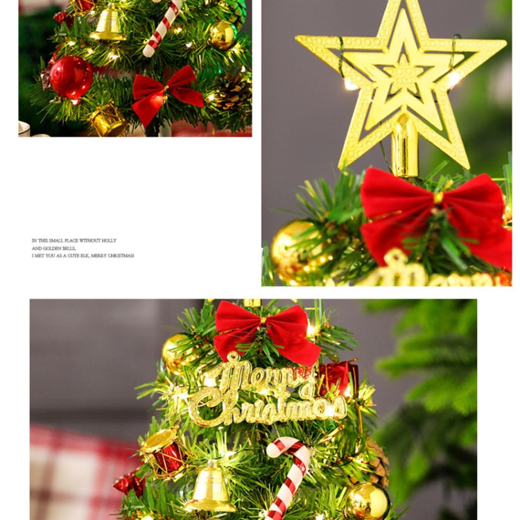 2 PCS Christmas Decoration Shopping Mall Decoration Supplies Desktop Mini Christmas Tree Set With Lights