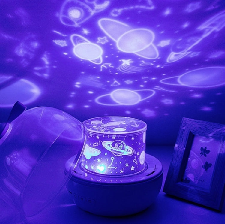 Romantic Starry Projection Night Light Children Bedside Decoration Gift Lamp, Style:Rechargeable