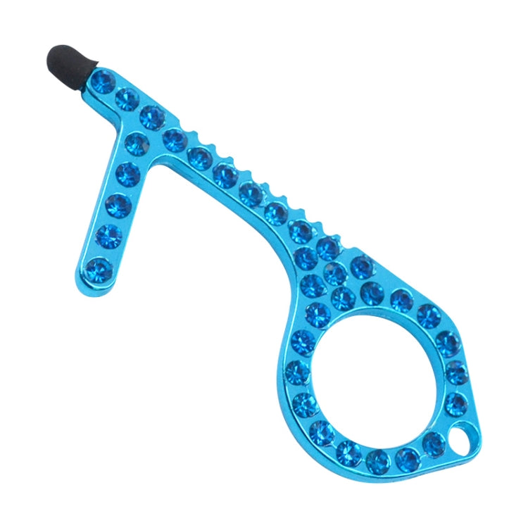 10 PCS Zinc Alloy Diamond-Studded Non-Contact Door Openner Safety Protection Door Hook Press Elevator Button Tool
