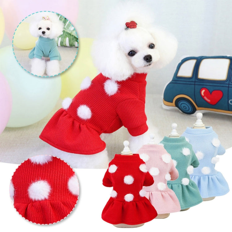 Pet Dog Skirt Pomeranian Bichon Wool Skirt Dog Warm Skirt, Size: L