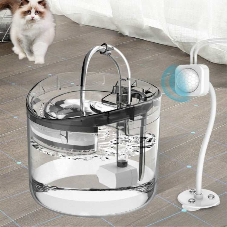 Pet Automatic Circulating Silent And Does Not Leak Electricity Water Dispenser, Specification: US Plug, Style:Transparent Color