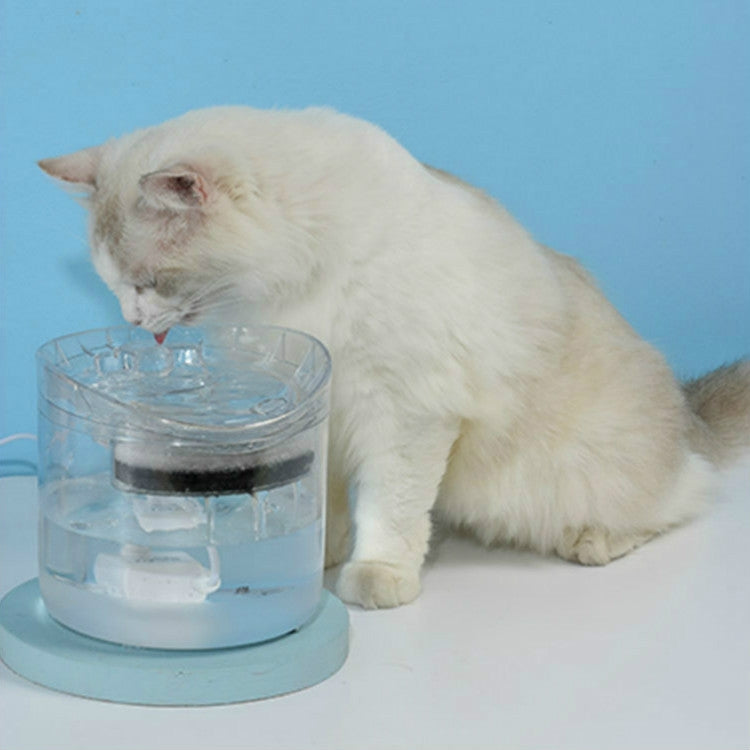Pet Automatic Circulating Silent And Does Not Leak Electricity Water Dispenser, Specification: EU Plug, Style:Transparent Color