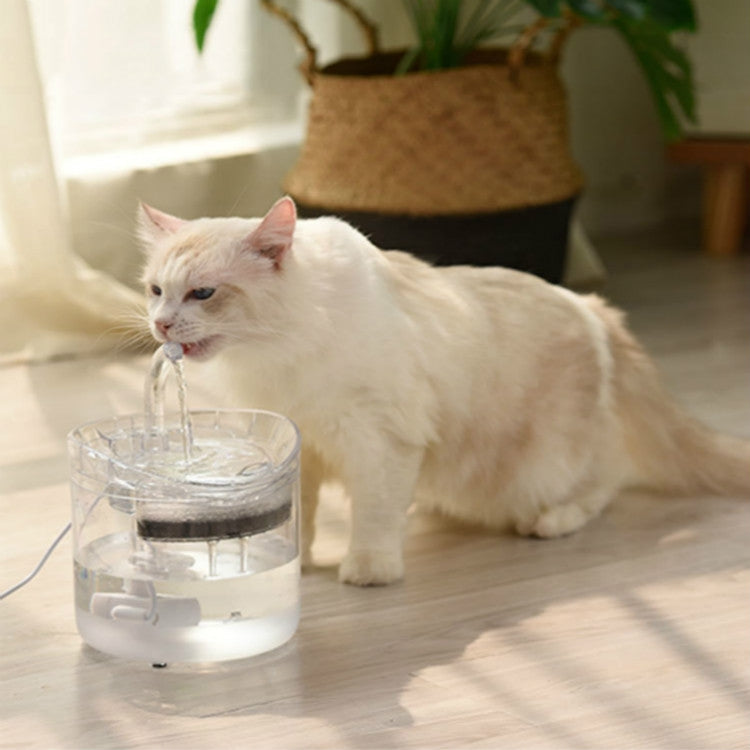 Pet Automatic Circulating Silent And Does Not Leak Electricity Water Dispenser, Specification: EU Plug, Style:Transparent Color