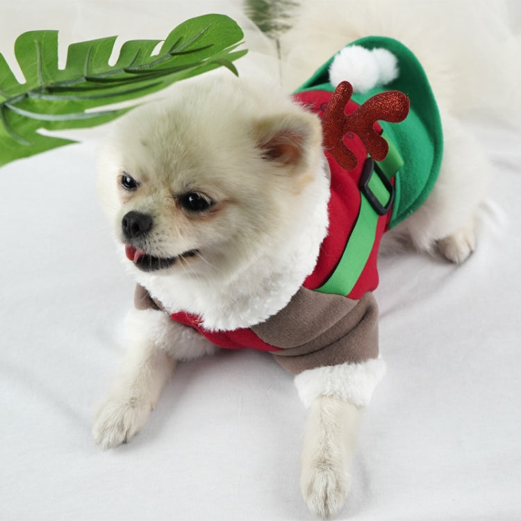 Pet Christmas Clothes Fall Winter Small Dog Cute Fawn Transformation Dress, Size: M