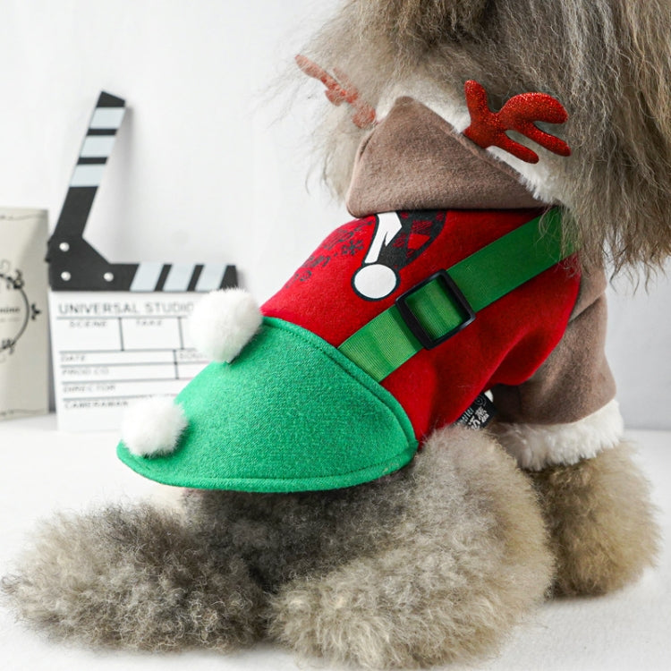 Pet Christmas Clothes Fall Winter Small Dog Cute Fawn Transformation Dress, Size: XL