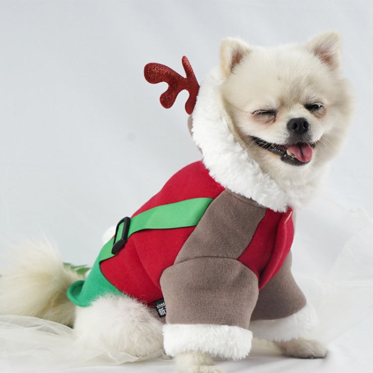 Pet Christmas Clothes Fall Winter Small Dog Cute Fawn Transformation Dress, Size: XXL