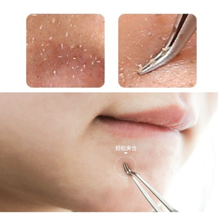 Stainless Steel Straight Bend Curved Blackhead Acne Clip Tweezer Pimple Remover(Curved Clip)