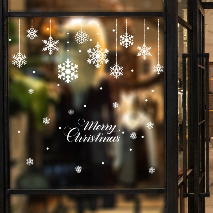 6 PCS Snowflake Static Stickers Scene Layout Glass Door Window Stickers New Year Decorations Christmas Stickers