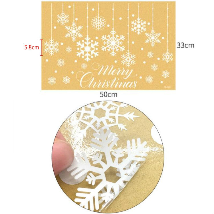 6 PCS Snowflake Static Stickers Scene Layout Glass Door Window Stickers New Year Decorations Christmas Stickers