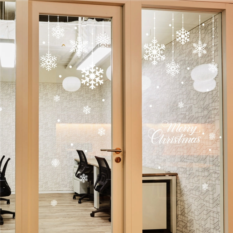 6 PCS Snowflake Static Stickers Scene Layout Glass Door Window Stickers New Year Decorations Christmas Stickers