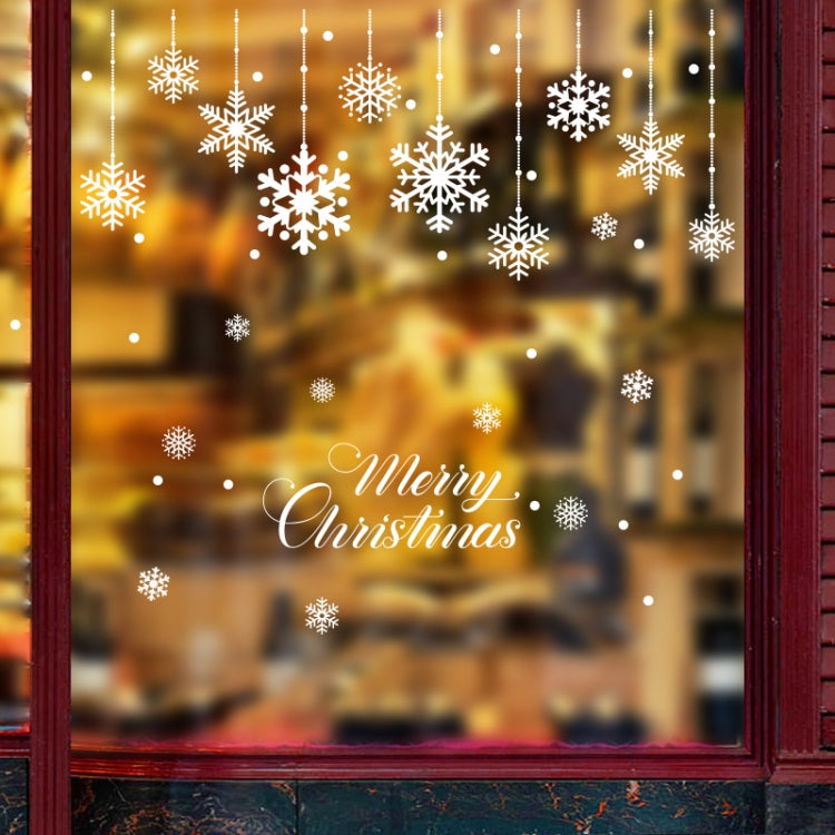 6 PCS Snowflake Static Stickers Scene Layout Glass Door Window Stickers New Year Decorations Christmas Stickers