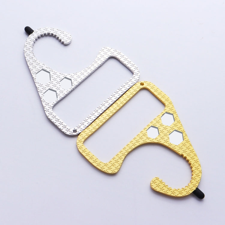 4 PCS Multifunctional EDC Door Opener Non-Contact Press Elevator Protection Keychain Handrail Pull Ring