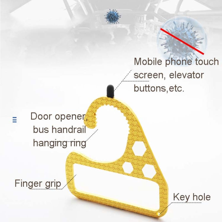 4 PCS Multifunctional EDC Door Opener Non-Contact Press Elevator Protection Keychain Handrail Pull Ring