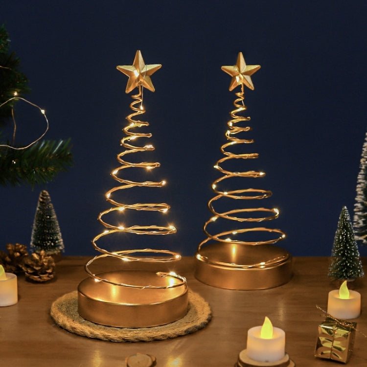 Iron Spiral With Lights Christmas Decoration Ornaments Home Decoration