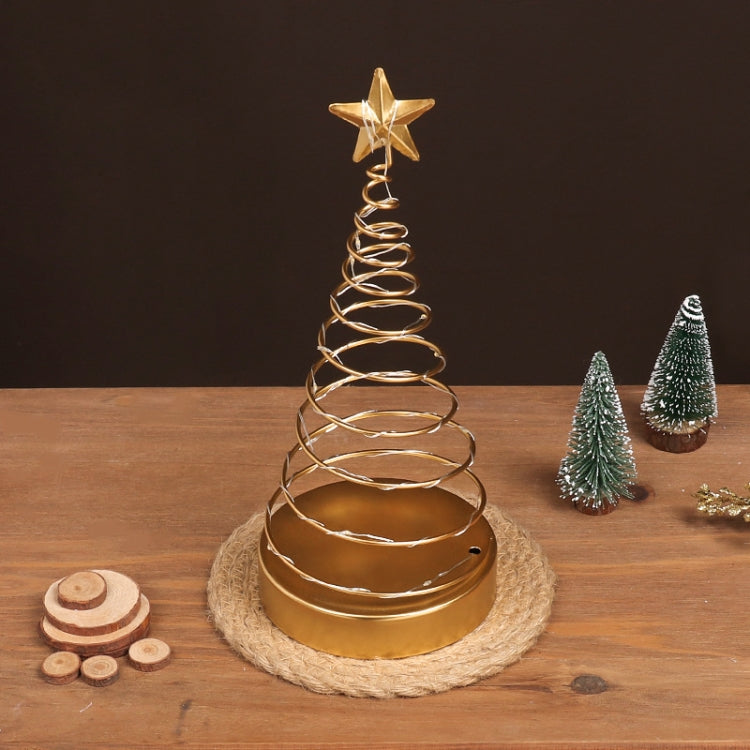 Iron Spiral With Lights Christmas Decoration Ornaments Home Decoration