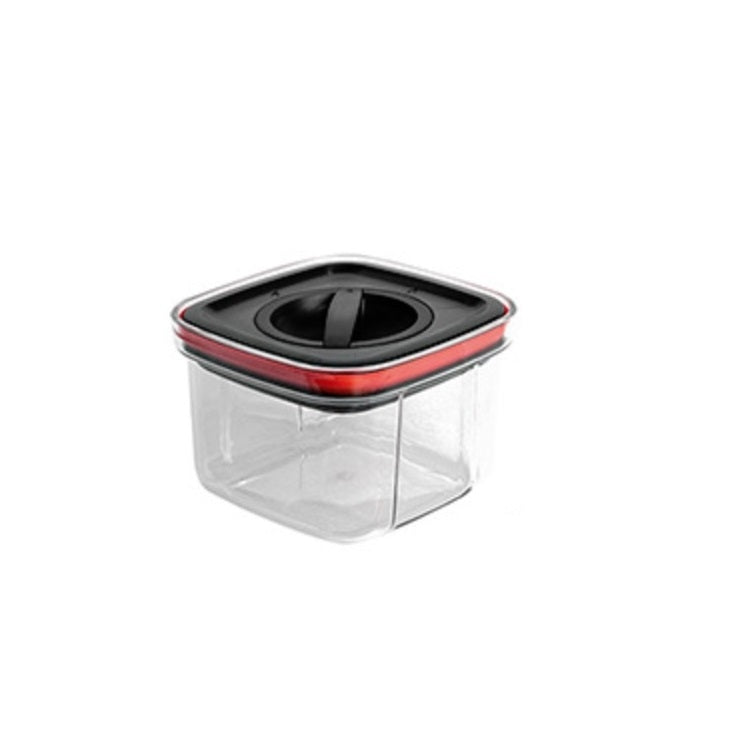 3 PCS Kitchen Storage Jar Sealed Refrigerator Food Storage Box Household Moisture-Proof Dried Fruit Jar, Capacity:600ml(Black Red)