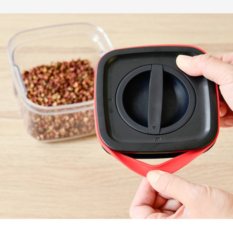 3 PCS Kitchen Storage Jar Sealed Refrigerator Food Storage Box Household Moisture-Proof Dried Fruit Jar, Capacity:2000ml(Black Red)