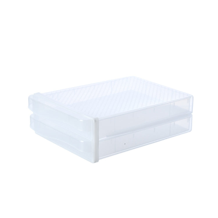 Household Drawer Dumpling Box Refrigerator Storage Box, Specification: Double Layer