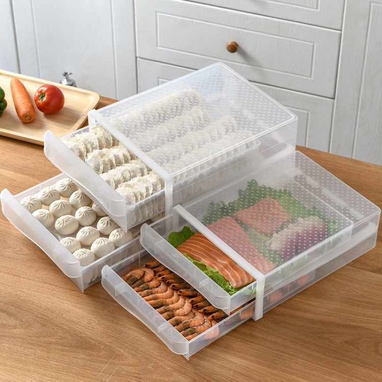 Household Drawer Dumpling Box Refrigerator Storage Box, Specification: Four Layers