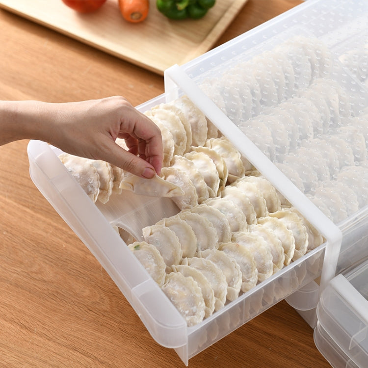 Household Drawer Dumpling Box Refrigerator Storage Box, Specification: Four Layers