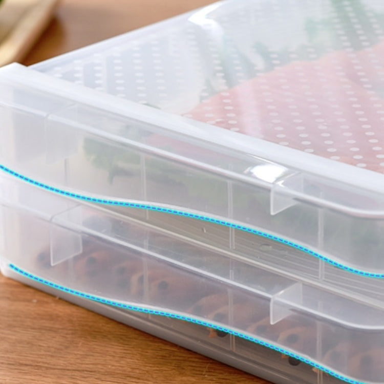 Household Drawer Dumpling Box Refrigerator Storage Box, Specification: Four Layers