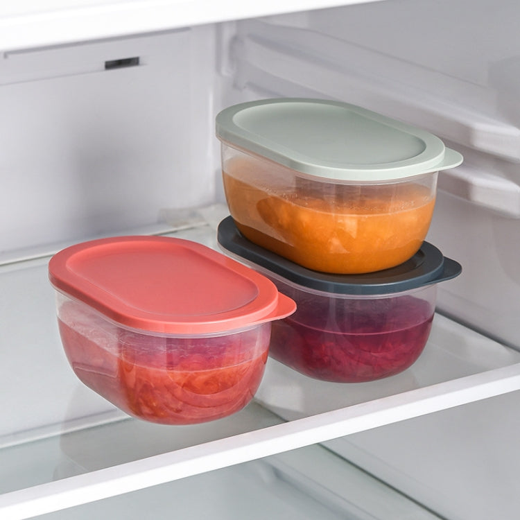 3 PCS Kitchen Chopped Green Onion Storage Box Refrigerator Food Storage Box Transparent Drain Sealed Box(Mint Green)